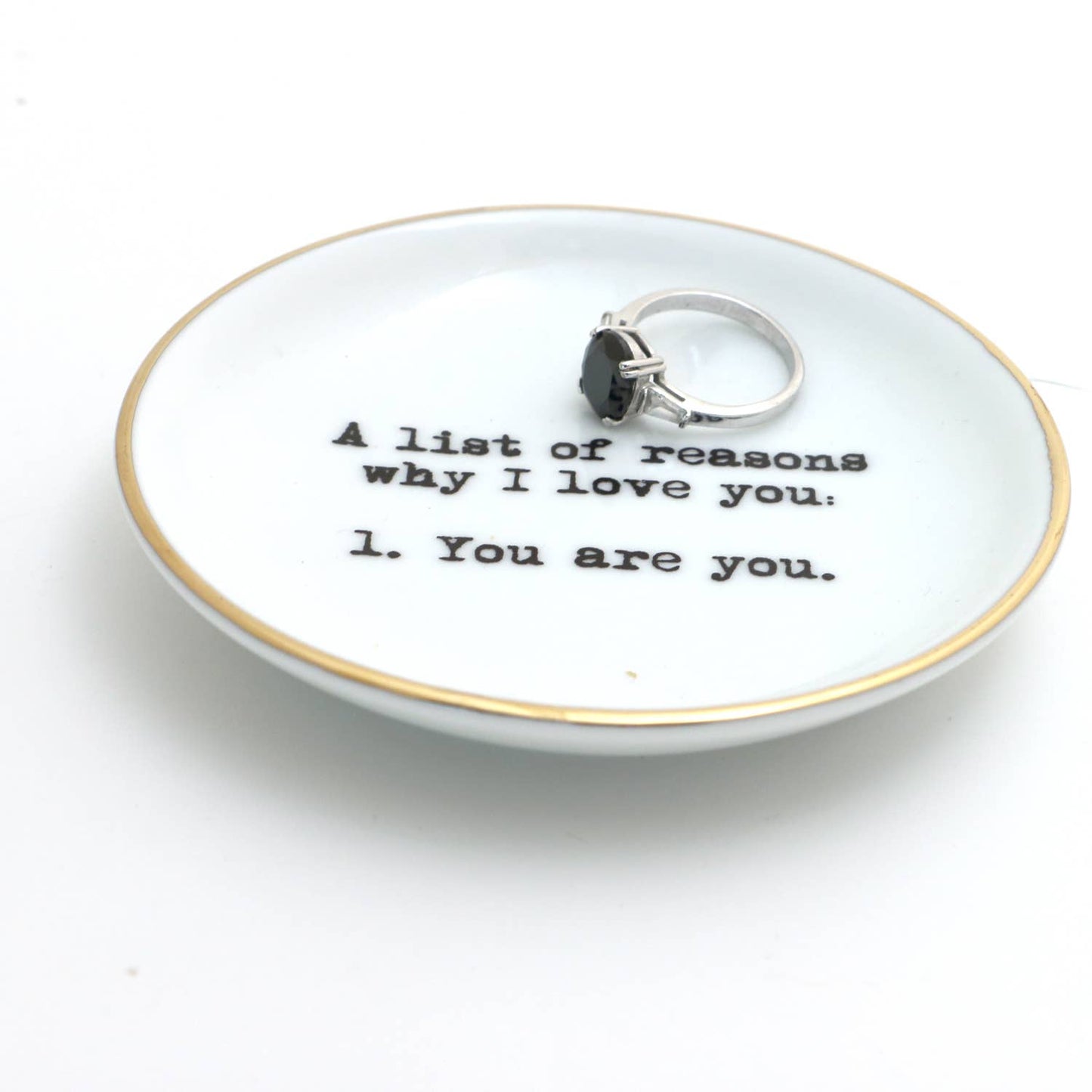 Reasons I Love You Ring Dish,with 22K Gold, ring holder