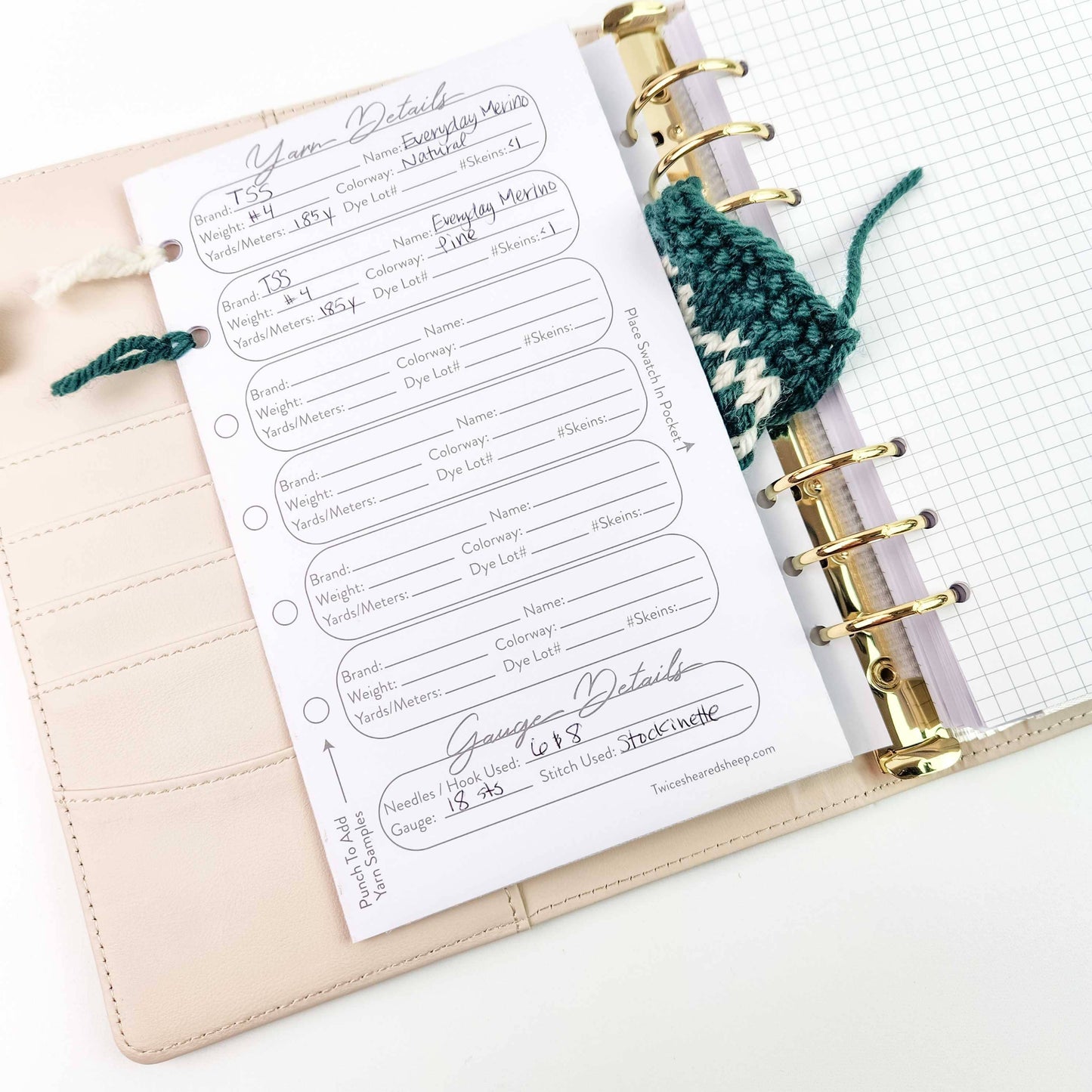 Chubby Sheep Project Journal Planner for Knitters & Crocheters