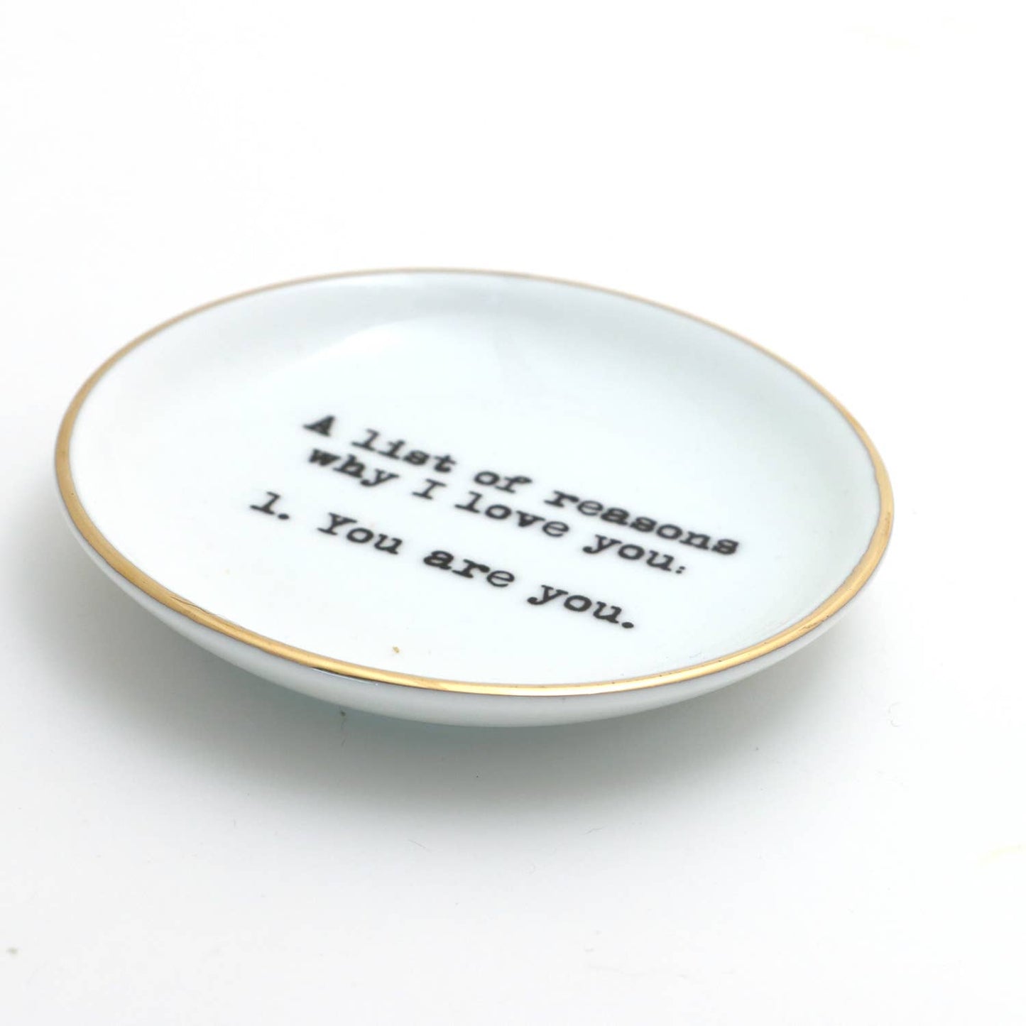 Reasons I Love You Ring Dish,with 22K Gold, ring holder