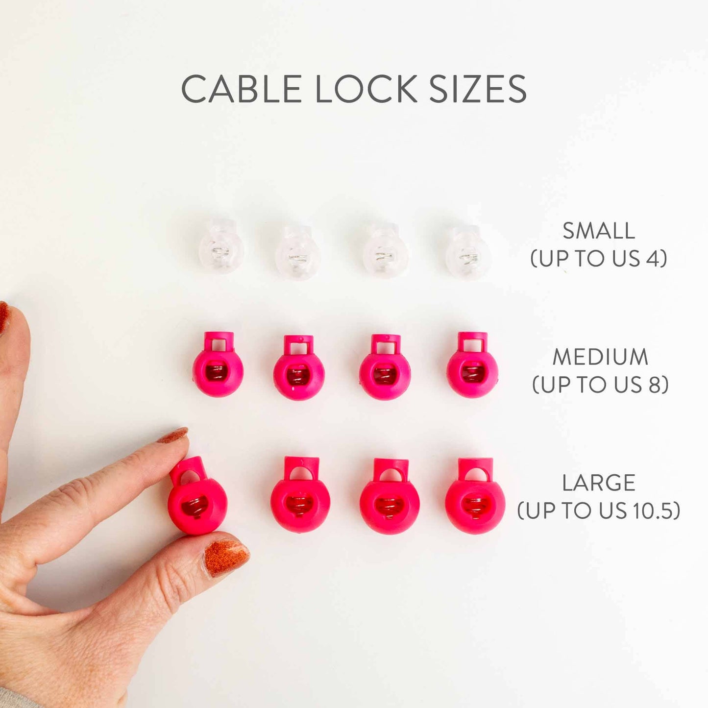 Cable Locks - Circular Needle Cord Stops - 2 pair